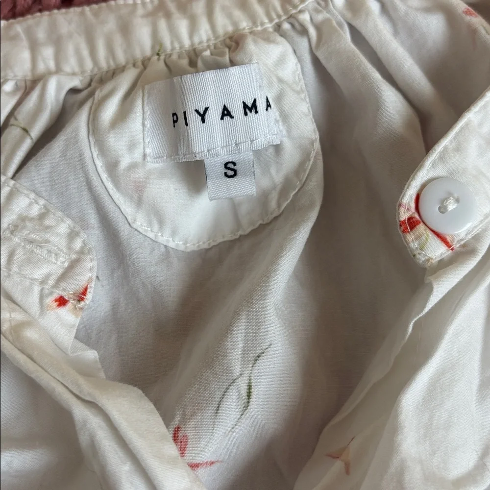 Floral White Ruffle Sleepwear Set - Picture 4 of 7